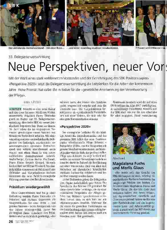 Vorschauseite 1: Neue Perspektiven, neuer Vorstand, neue Kultur