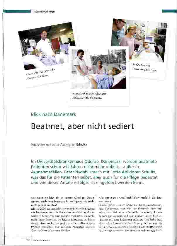 Vorschauseite 1: Beatmet aber nicht sediert