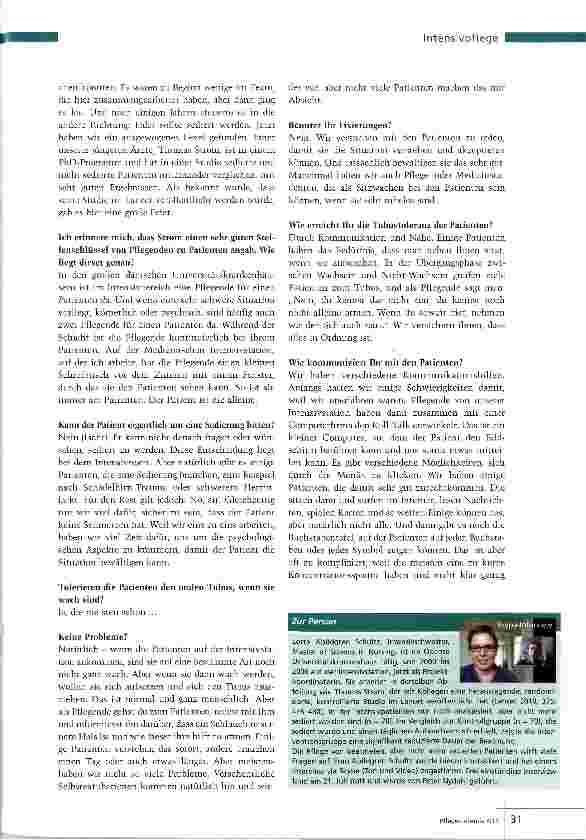 Vorschauseite 2: Beatmet aber nicht sediert