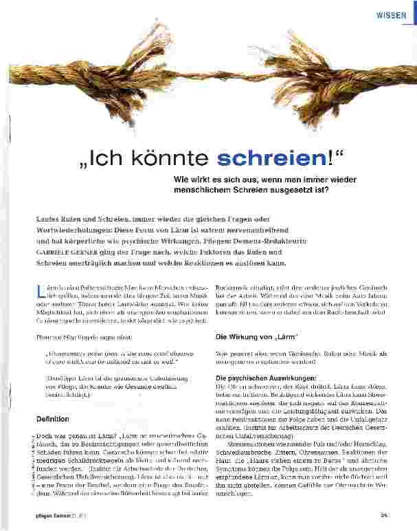 Vorschauseite 1: Ich könnte schreien!