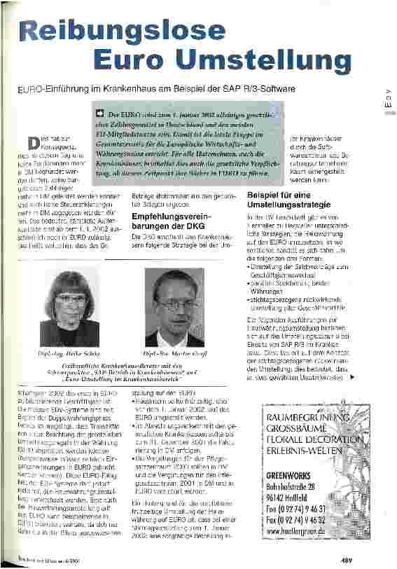 Vorschauseite 1: Reibungslose Euro Umstellung