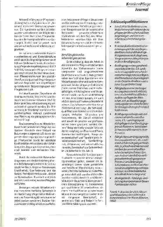 Vorschauseite 2: Fortund Weiterbildung in der ambulanten Pflege und stationären Altenhilfe Spiegelbild des Wandels in der Pflege