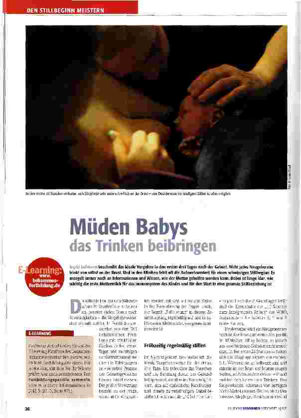 Vorschauseite 1: Müden Babys das Trinken beibringen