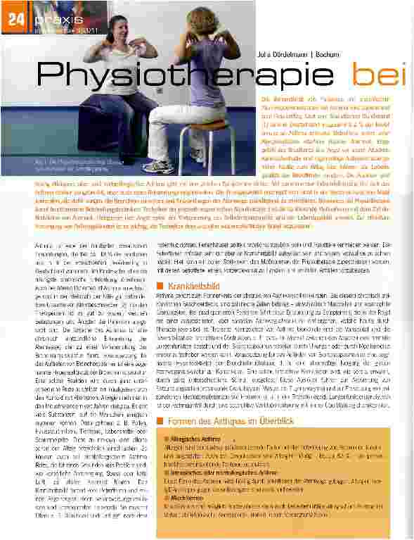 Vorschauseite 1: Physiotherapie bei Asthma
