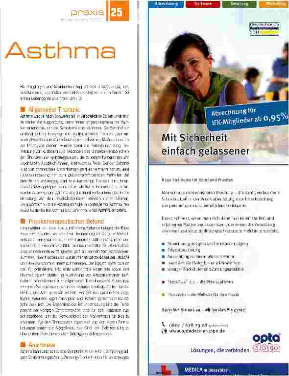 Vorschauseite 2: Physiotherapie bei Asthma