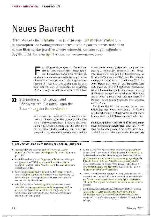 Vorschauseite 1: Neues Baurecht