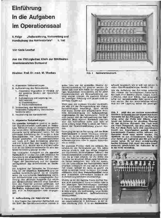 Vorschauseite 1: Einführung in die Aufgaben im Operationssaal 8. Folge: Aufbewahrung, Vorbereitung u. Handhabung des Nahtmaterials