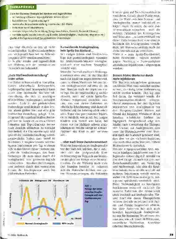 Vorschauseite 2: Insulintherapie bei Kindern und Jugendlichen Mehr Freiheit durch neue Behandlungsstrategien