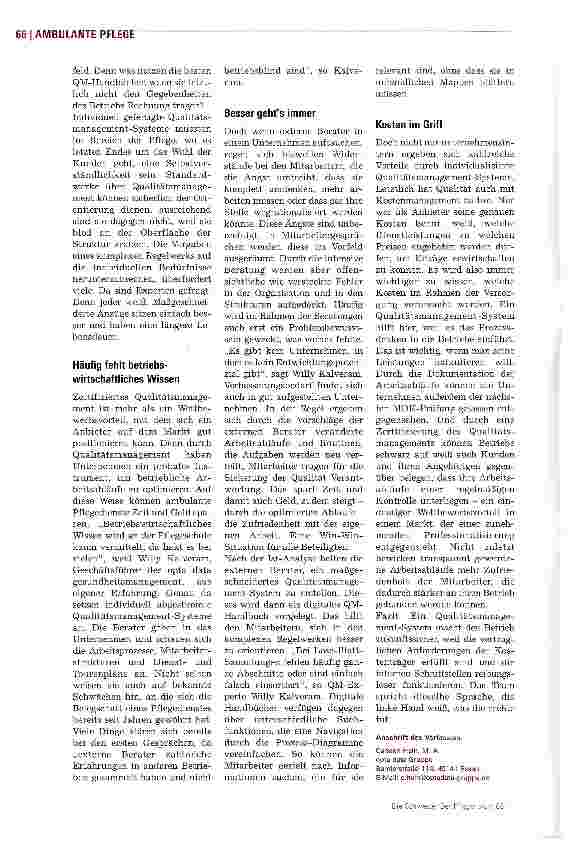Vorschauseite 2: QM ist Maßarbeit, nichts von der Stange