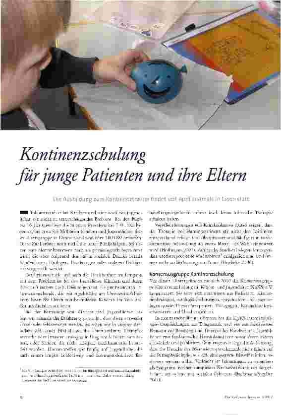 Vorschauseite 1: Kontinenzschulungfür junge Patienten und ihre Eltern