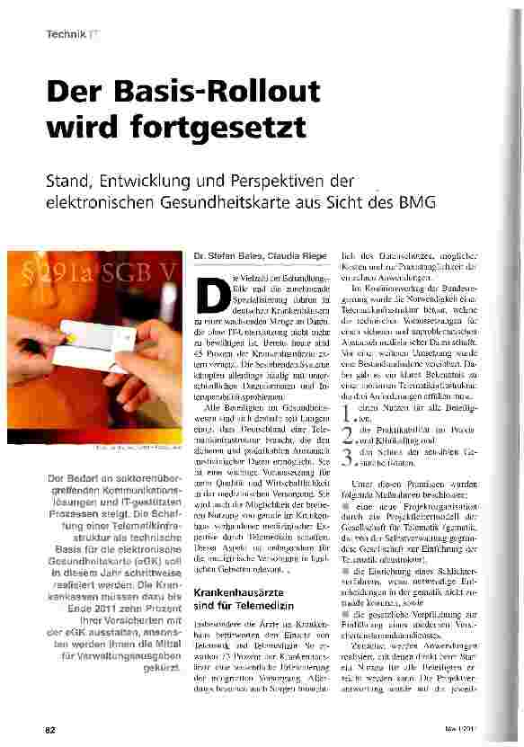 Vorschauseite 1: Der Basis-Rollout wird fortgesetzt