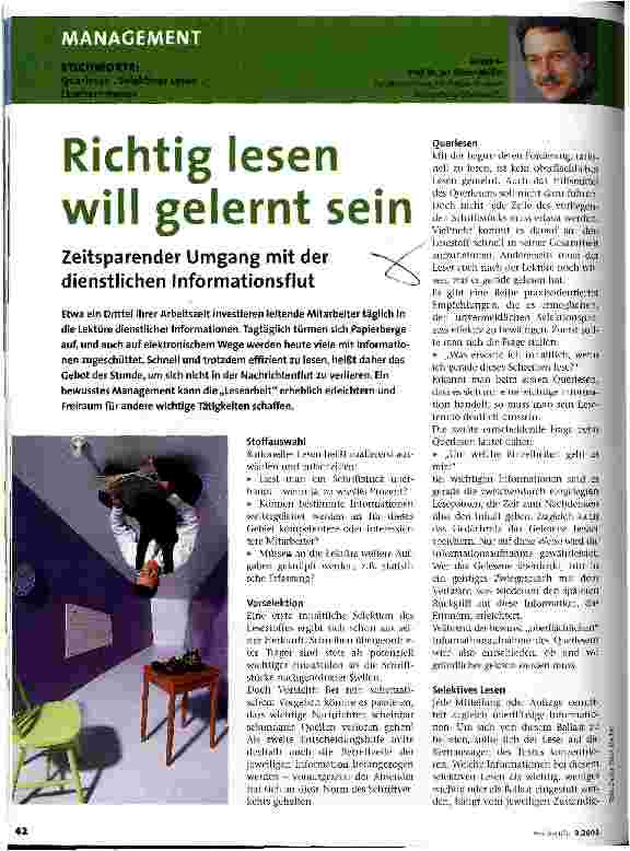 Vorschauseite 1: Richtig lesen will gelernt sein