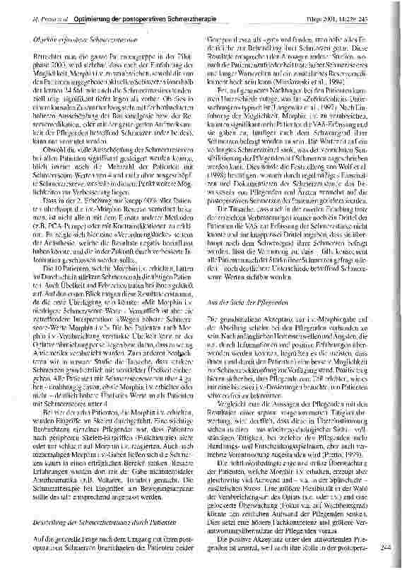 Vorschauseite 6: Optimierung der postoperativen Schmerztherapie auf chirurgischen Akutstationen