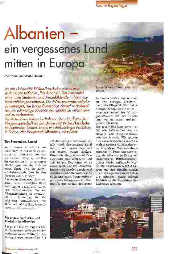 Vorschauseite 1: Albanien - ein vergessenes Land mitten in Europa