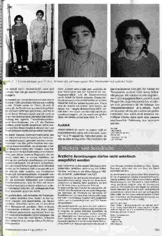 Vorschauseite 3: Pflegerische und psychosoziale Betreuung von Patienten mit homozygoter Beta-Thalassämie