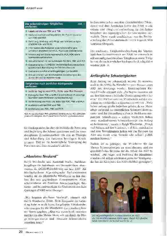 Vorschauseite 3: AkutschmerzdienstPflege spielt Schlüsselrolle