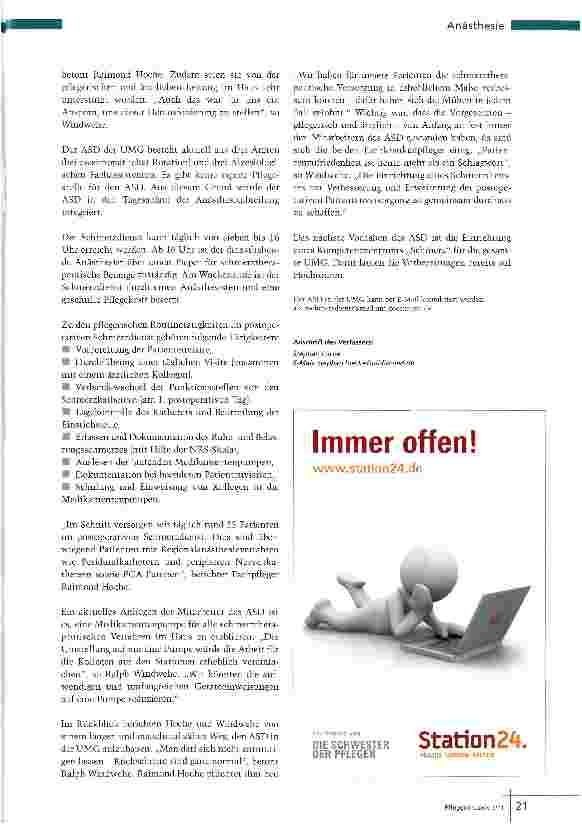 Vorschauseite 4: AkutschmerzdienstPflege spielt Schlüsselrolle