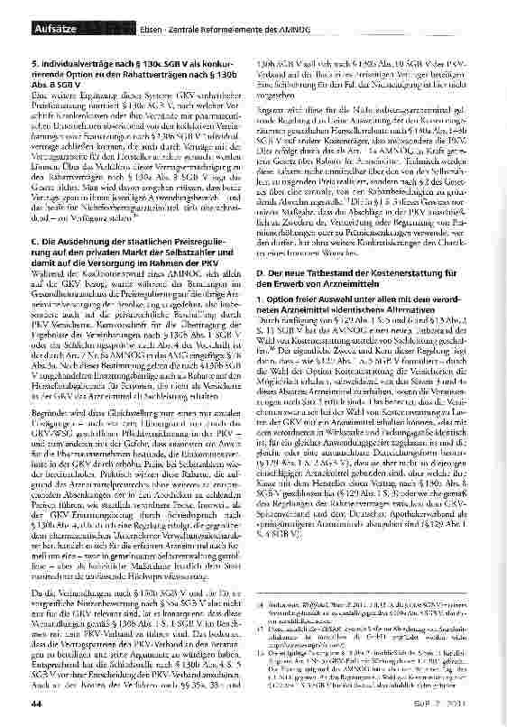 Vorschauseite 4: Die zentralen Reformelemente des Arzneimittelmarktneuordnungsgesetzes