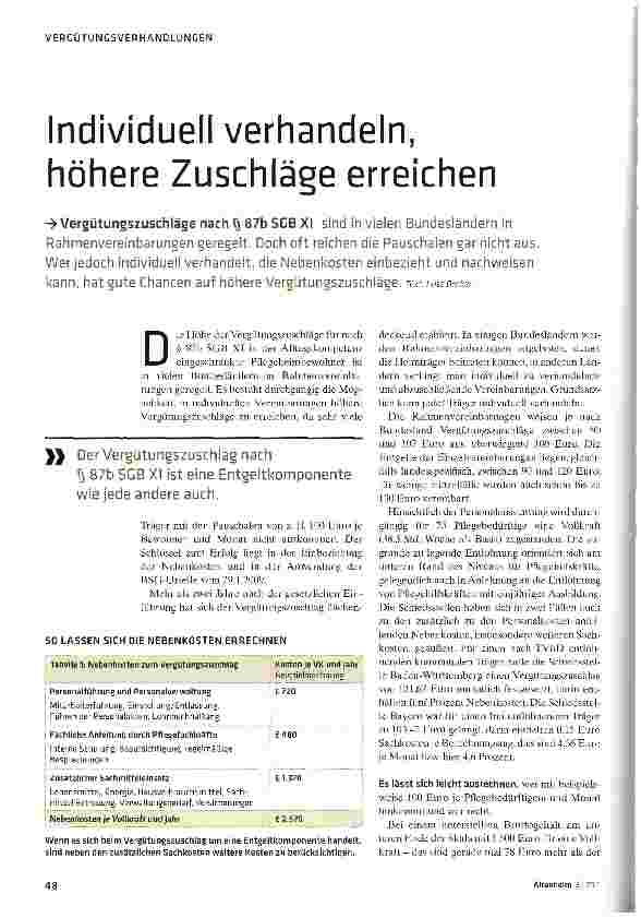 Vorschauseite 1: Individuell verhandeln, höhere Zuschläge erreichen