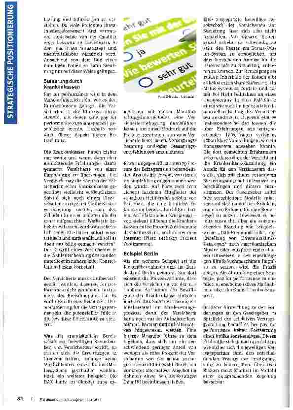 Vorschauseite 2: Die Rolle der Krankenkassen bei der Selektion von Krankenhäusern