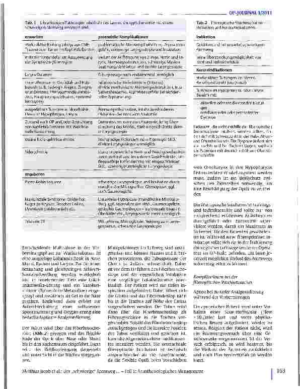 Vorschauseite 4: Der „schwierige Atemweg bei kranio-maxillo-fazialen Eingriffen