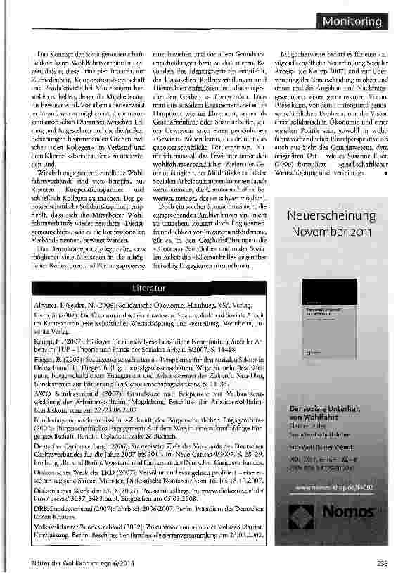Vorschauseite 2: Klienten und Kollegen Was engagementsuchende Wohlfahrtsverbände von genossenschaftlichen Prinzipien lernen können