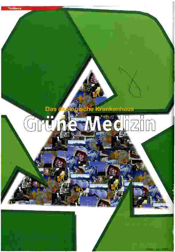 Vorschauseite 1: Grüne Medizin Das ökologische Krankenhaus