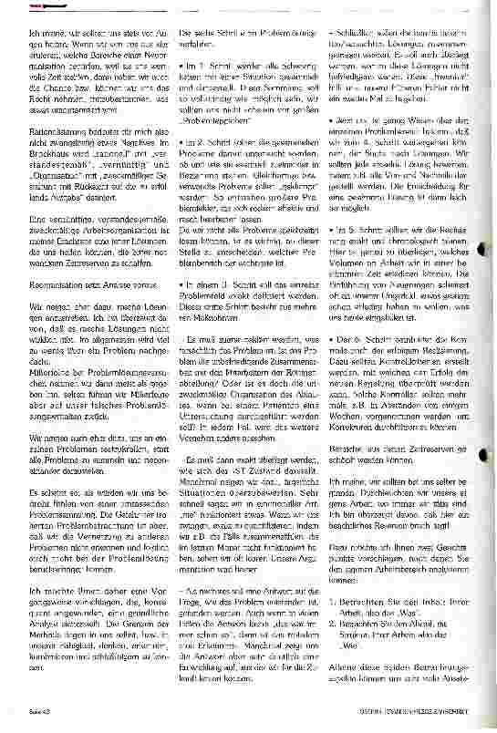 Vorschauseite 2: Haben wir Zeitreserven? Ein Plädoyer für eine rationelle Arbeitsorganisation