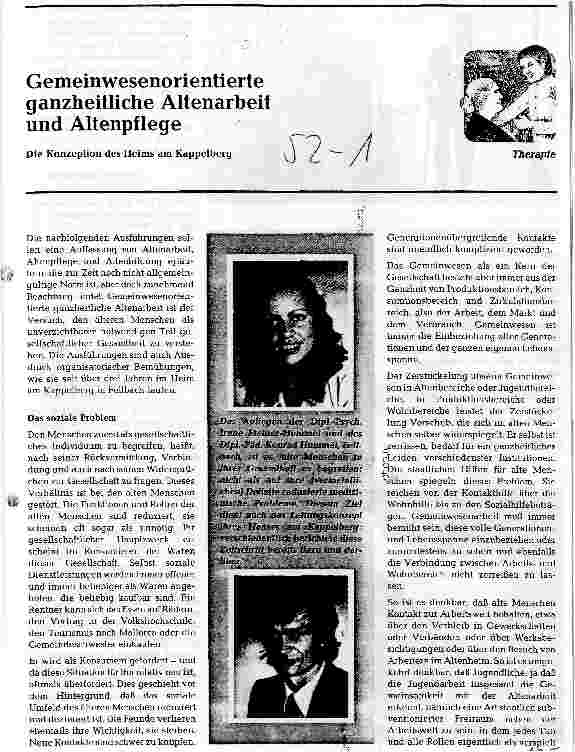 Vorschauseite 1: Gemeinwesenorientierte ganzheitliche Altenarbeit und Altenpflege