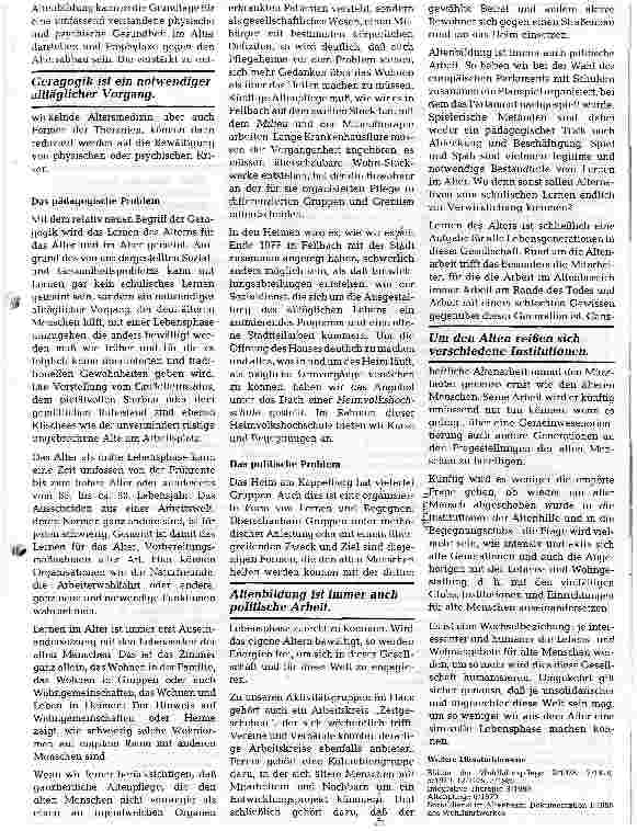 Vorschauseite 3: Gemeinwesenorientierte ganzheitliche Altenarbeit und Altenpflege