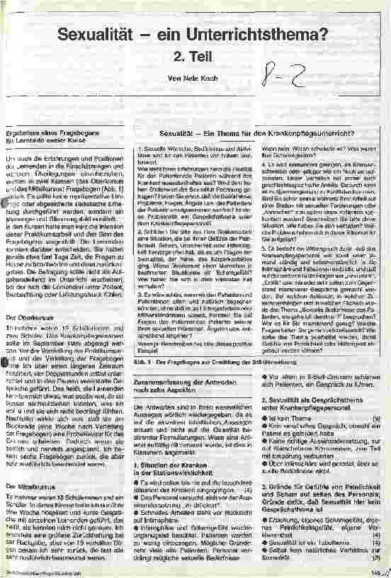 Vorschauseite 1: Sexualität - ein Unterrichtsthema?