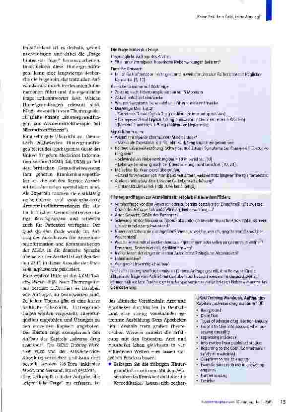 Vorschauseite 2: „Keine Zeit, kein Geld, keine Ahnung?Zehn Tipps für eine schnelle, kostengünstige und praxisrelevante Arzneimittelinformation