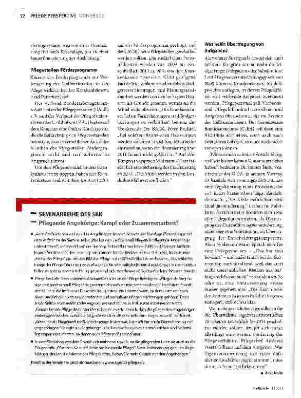 Vorschauseite 2: Vision 2014: DPR heißt Bundespflegekammer