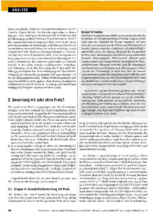 Vorschauseite 4: Bewertung von Arzneimitteln -wie gehen andere Länder vor?
