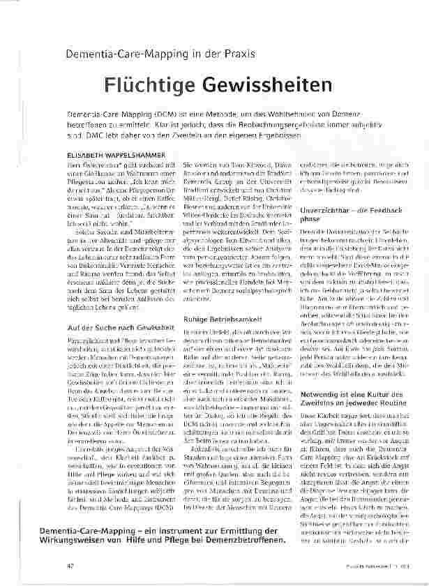Vorschauseite 1: Flüchtige Gewissheiten