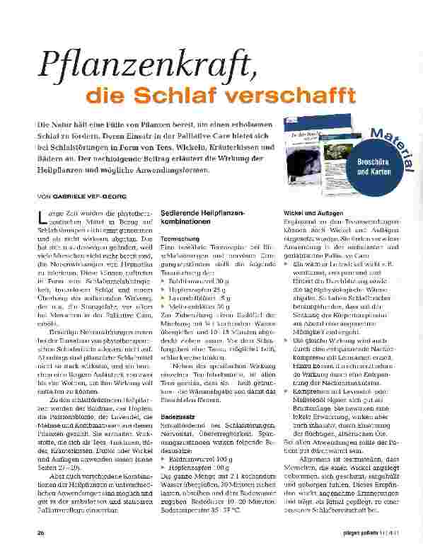 Vorschauseite 1: Pflanzenkraft, die Schlaf verschafft