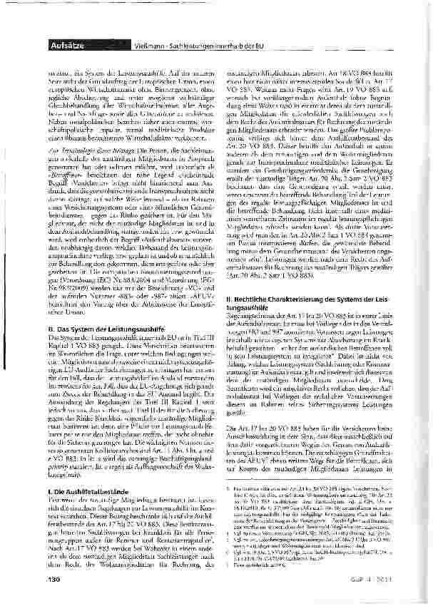 Vorschauseite 2: Grenzüberschreitende Inanspruchnahme von Sachleistungen innerhalb der EU im Krankenversicherungsrecht
