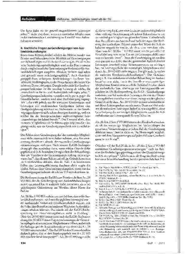 Vorschauseite 6: Grenzüberschreitende Inanspruchnahme von Sachleistungen innerhalb der EU im Krankenversicherungsrecht