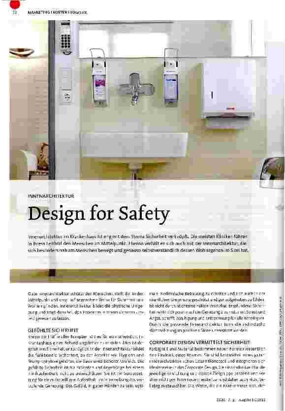 Vorschauseite 1: INNENARCHITEKTURDesign for Safety