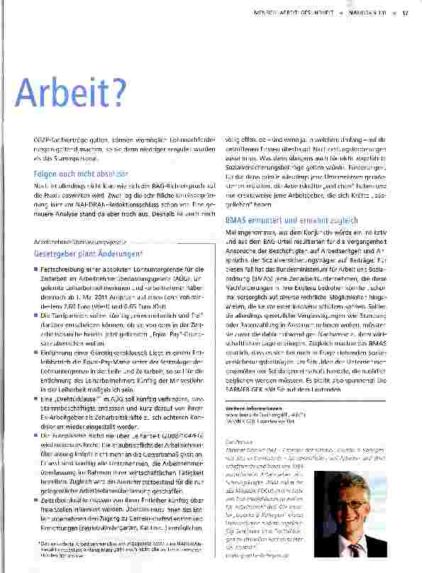 Vorschauseite 2: Gleicher Lohn für gleiche Arbeit?