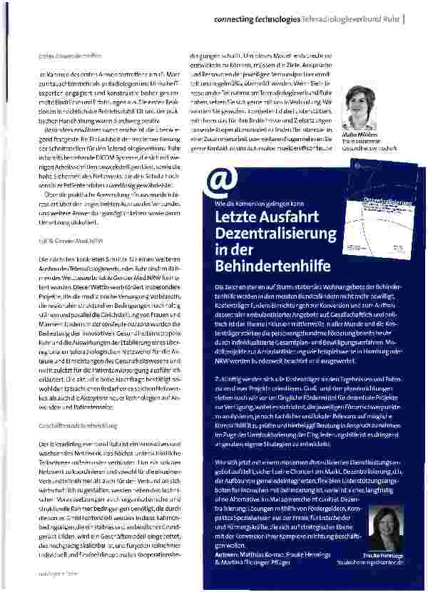 Vorschauseite 2: »Teleradiologieverbund Ruhr«