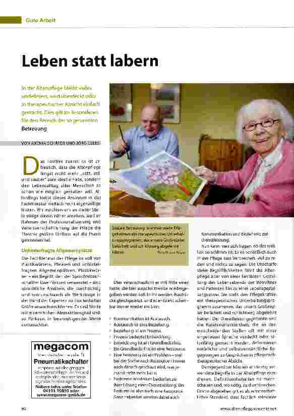 Vorschauseite 1: Leben statt labern