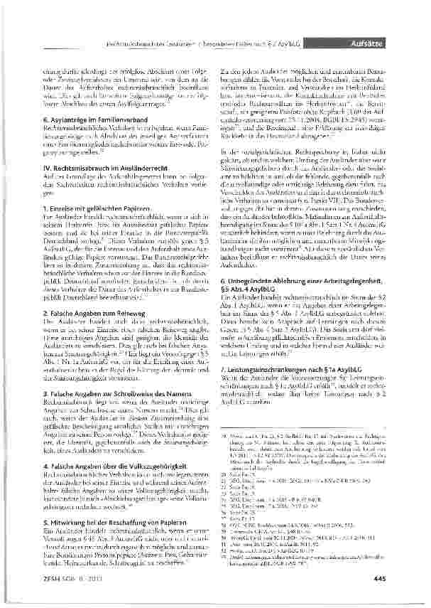 Vorschauseite 3: Rechtsmissbrauch bei Leistungen in besonderen Fällen nach §2 AsylbLG