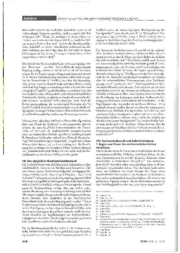 Vorschauseite 6: Rechtsmissbrauch bei Leistungen in besonderen Fällen nach §2 AsylbLG