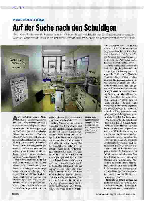 Vorschauseite 1: Auf der Suche nach den Schuldigen