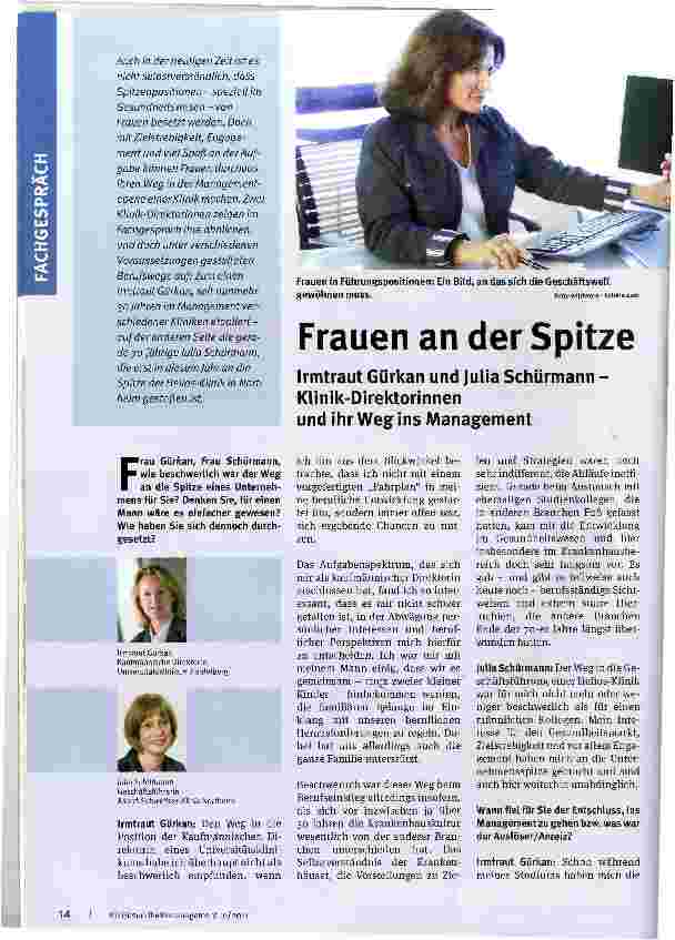 Vorschauseite 1: Frauen an der Spitze