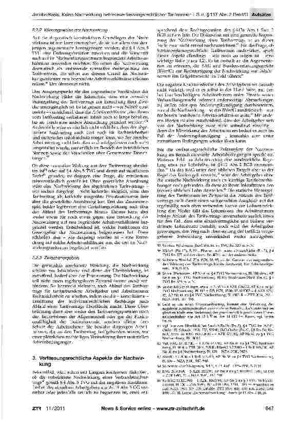 Vorschauseite 5: Keine Nachwirkung betriebsverfassungsrechtlicher Tarif normen i. S-d- §117 Abs-2 BetrVG