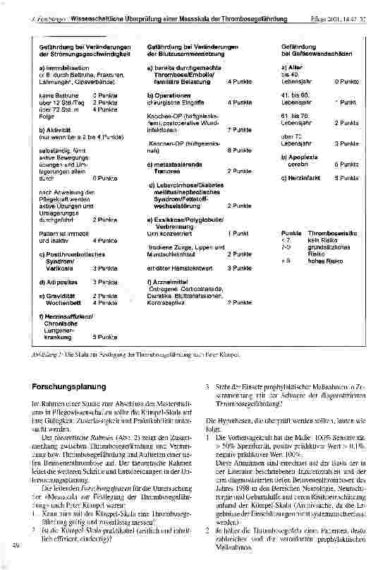 Vorschauseite 3: Wissenschaftliche Überprüfung einer Messskala zur Einschätzung der Thrombosegefährdung