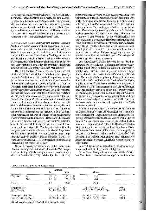 Vorschauseite 6: Wissenschaftliche Überprüfung einer Messskala zur Einschätzung der Thrombosegefährdung