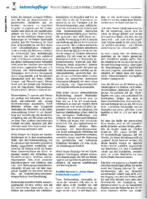 Vorschauseite 2: Hygiene in der Intensivpflege - Händehygiene